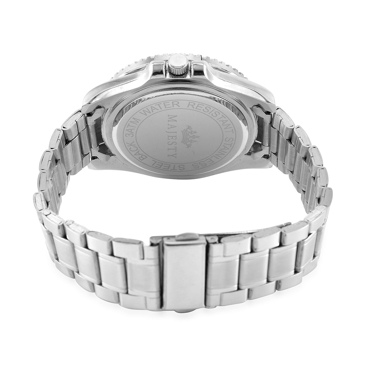 Premier - MAJESTY Japanese Movement Green Sunshine Literal Dial Water Resistant Watch with Stainless Steel Chain Strap