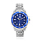 Premier - MAJESTY Japanese Movement Blue Sunshine Literal Dial Water Resistant Watch with Stainless Steel Chain Strap