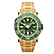 NUBEO Manta Midsize Japan Automatic Limited Edition Green Dial 30 ATM WR Watch With Rose Gold Chain Strap