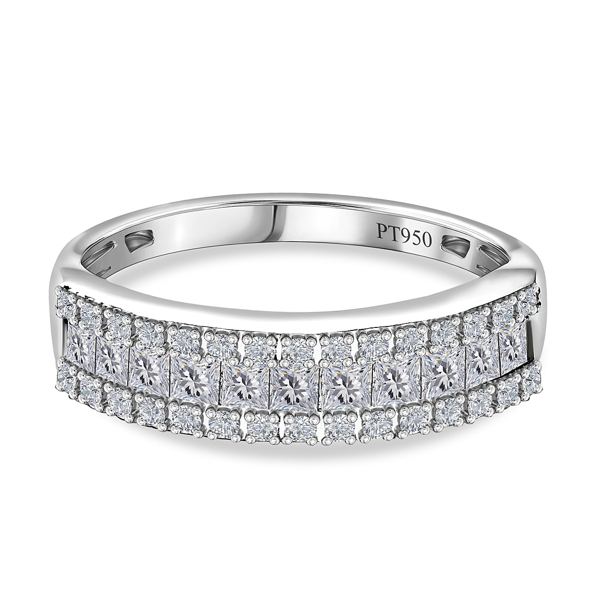 Biggest Close Out- 950 Platinum SGL Certified Diamond I1-I2-G-H Ring 1.00 Ct.