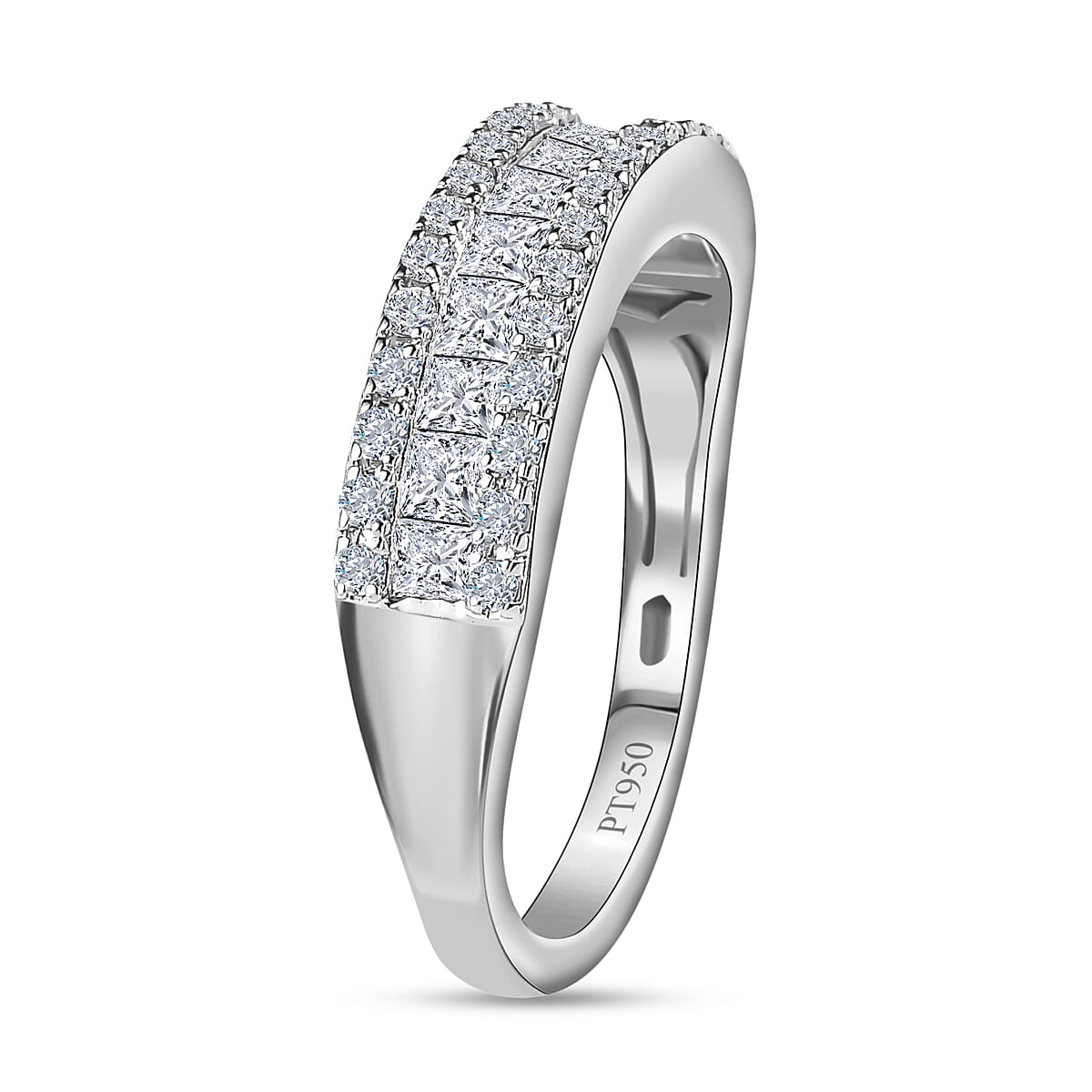 Biggest Close Out- 950 Platinum SGL Certified Diamond I1-I2-G-H Ring 1.00 Ct. Plt Wt 5.14 Grms