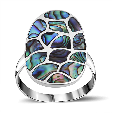 Abalone Shell  Ring  Sterling Silver 24.00 ct  24.000  Ct.