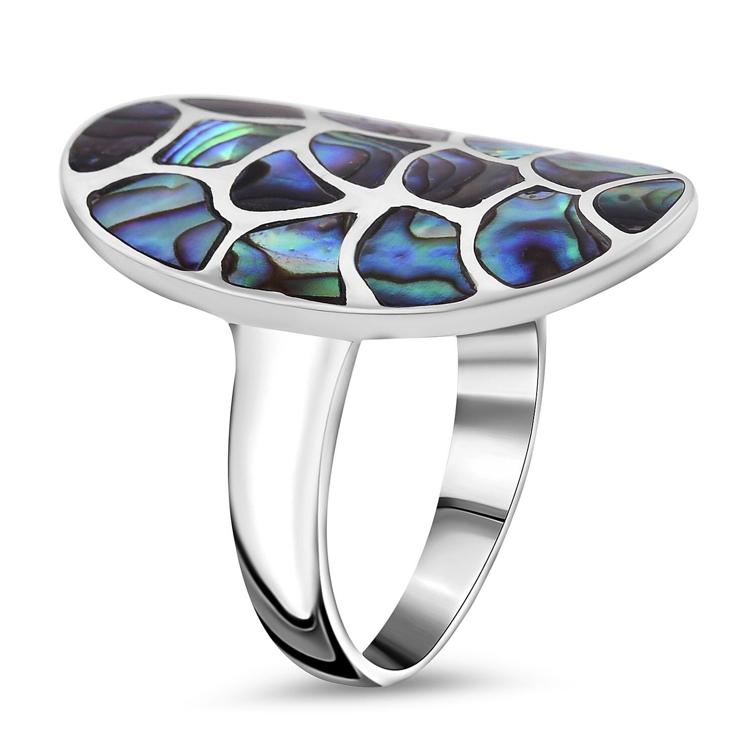Abalone Shell  Ring  Sterling Silver 24.00 ct  24.000  Ct.