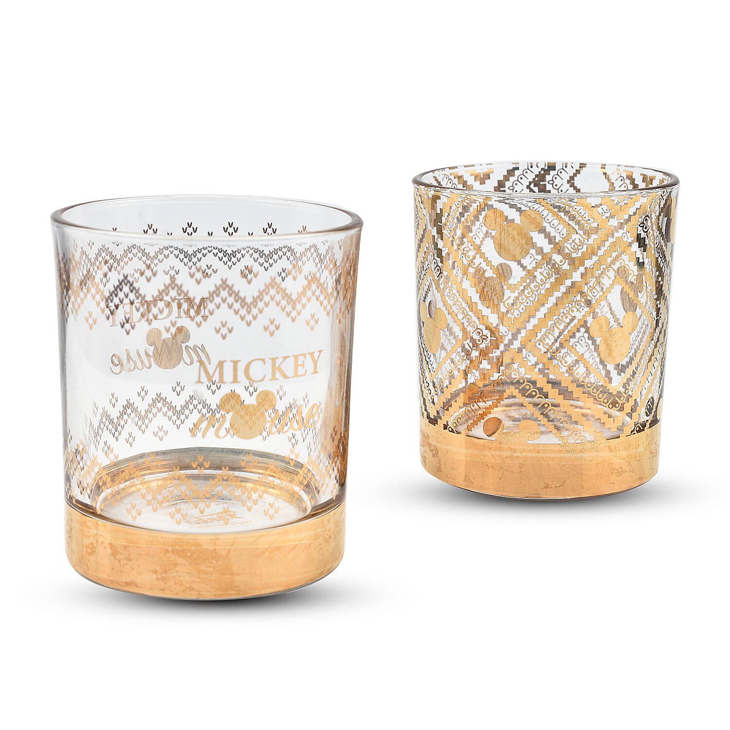 Disney Home & Gift Mickey Mouse Glass Set- Gold Mickey