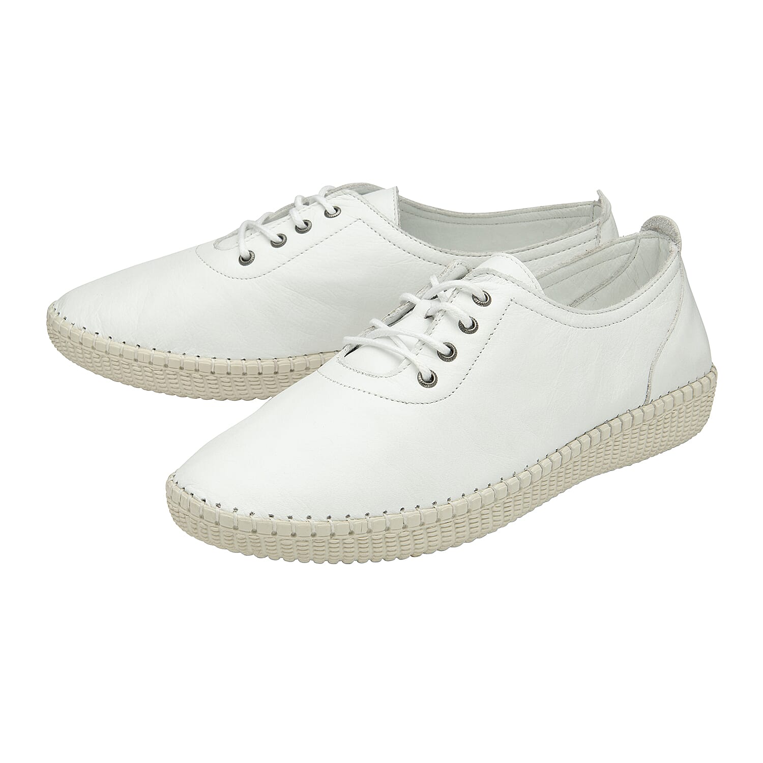 LOTUS Leather Julianna Womens Lace Up Shoes (Size 5) - White