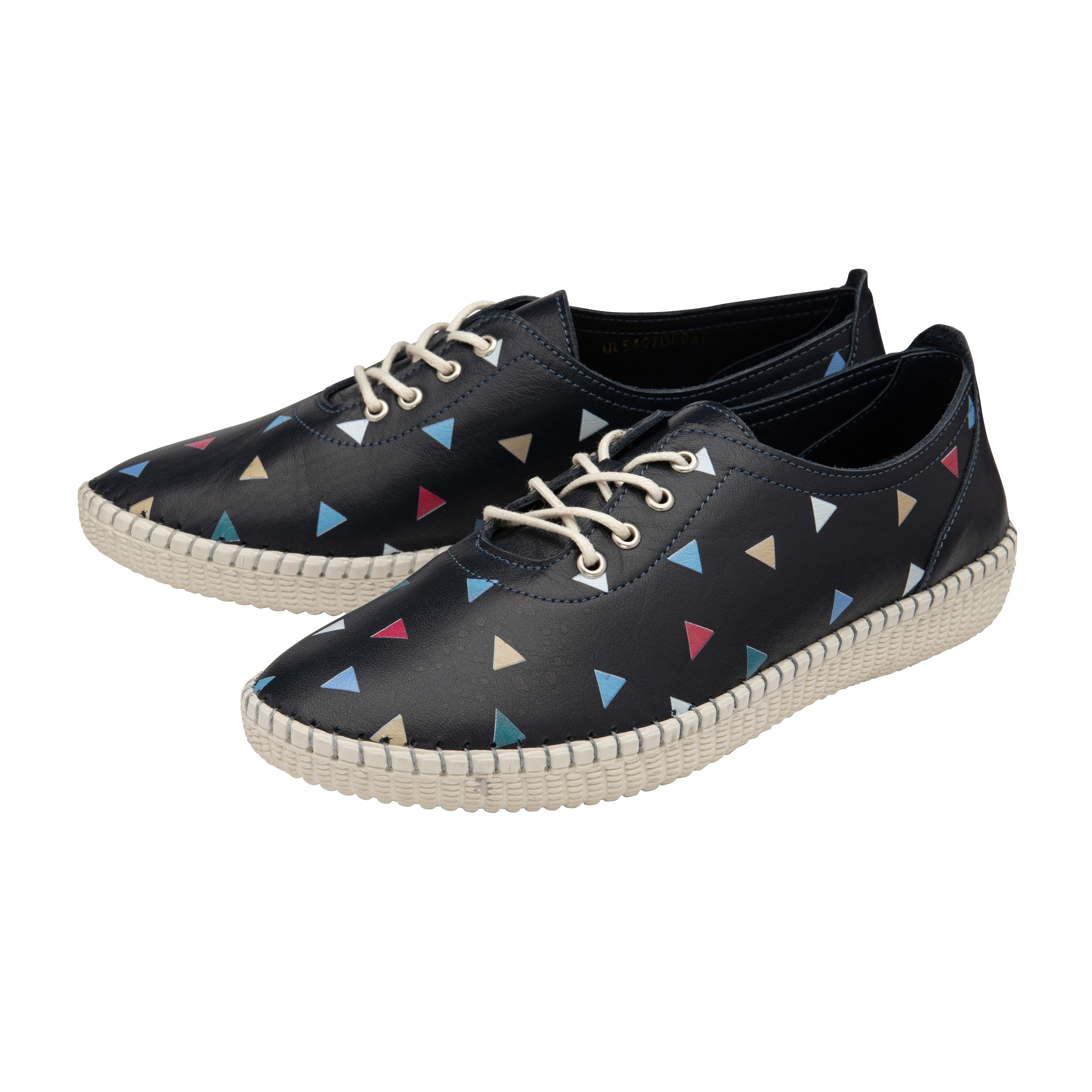 LOTUS Leather Kay Womens Lace Up Shoe (Size 3) - Navy