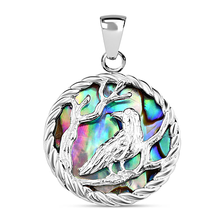 Abalone Shell  Pendant  Sterling Silver 9.00 ct,  Silver Wt. 7 Gms  9.000  Ct.