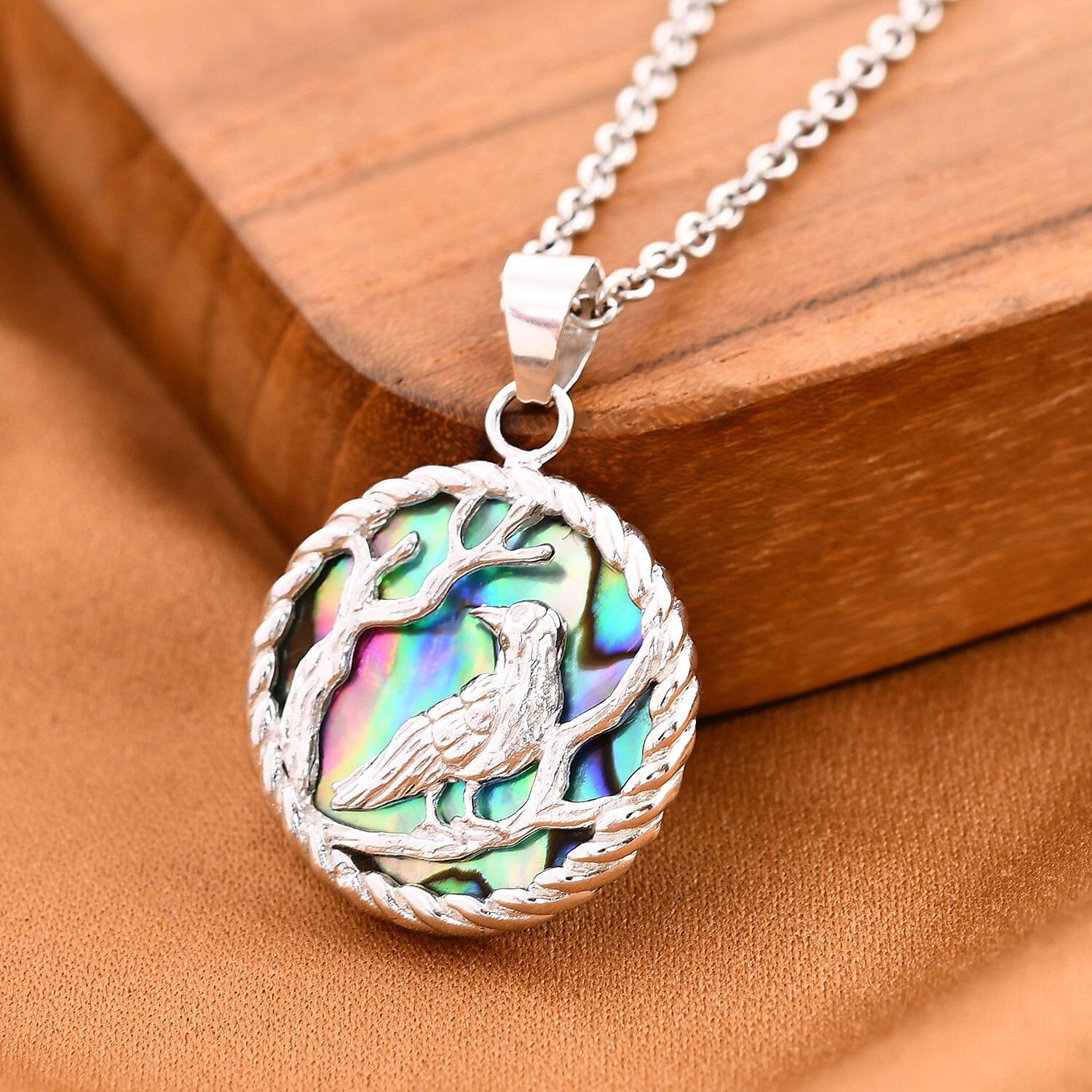 Abalone Shell Pendant  Sterling Silver 9.00 ct, Silver Wt. 7 Gms