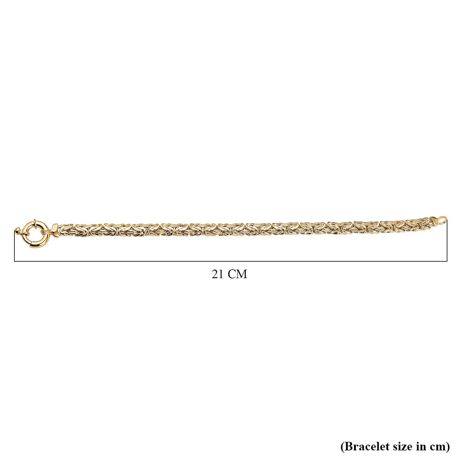 Vicenza Closeout - Yellow Gold Overlay Sterling Silver Byzantine Bracelet With Senorita Clasp (Size - 7.5) Vicenza Closeout - Yellow Gold Overlay Sterling Silver Byzantine Bracelet With Senorita Clasp (Size - 7.5)