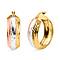 NY Closeout - Yellow Gold Overlay Sterling Silver Diamond-Cut Hoop Earrings