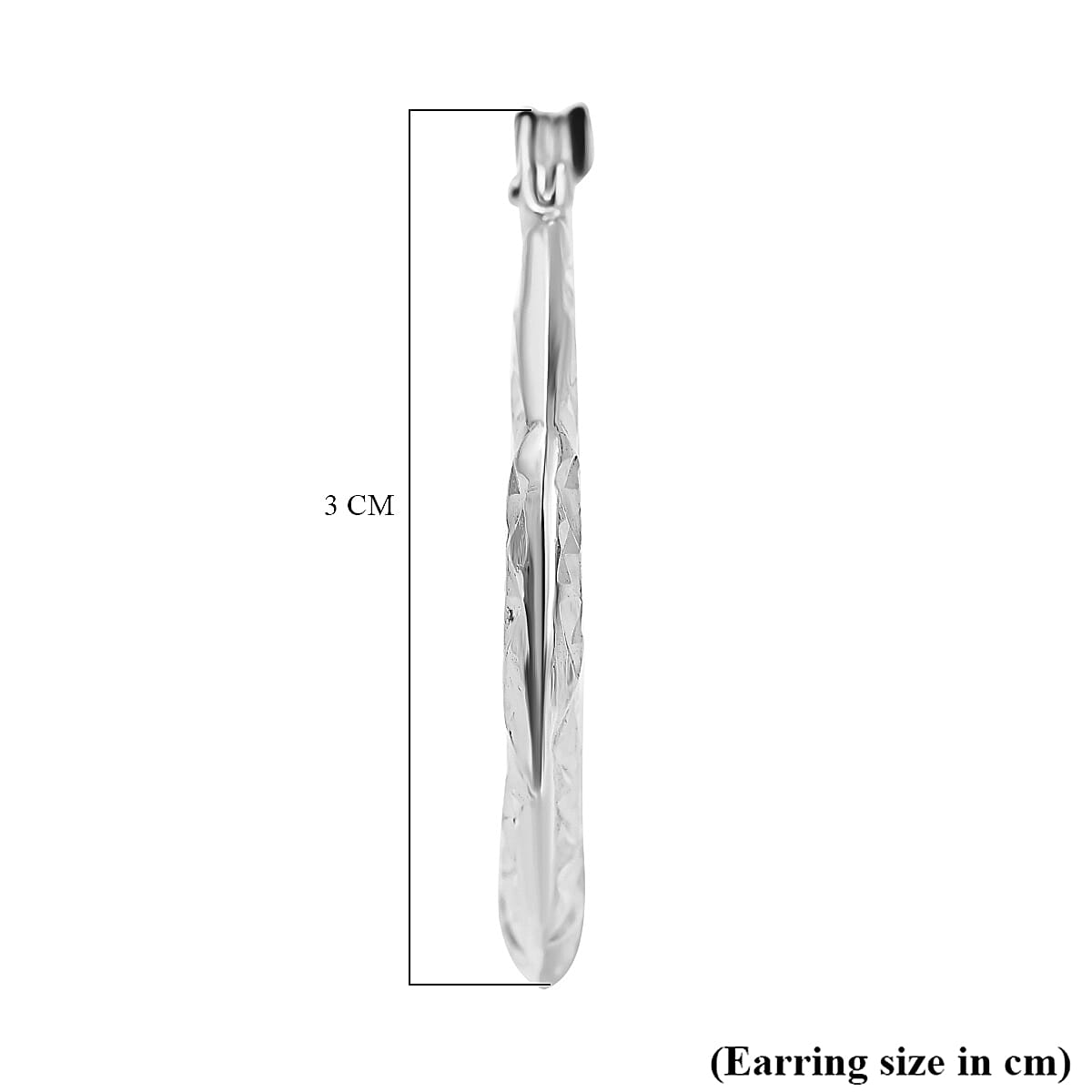 Designer Inspired-Sterling Silver Diamond Cut Hoop Earrings