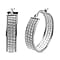 New York Close Out - Designer Diamond Cut Gold Overlay Sterling Silver Hoop Earrings