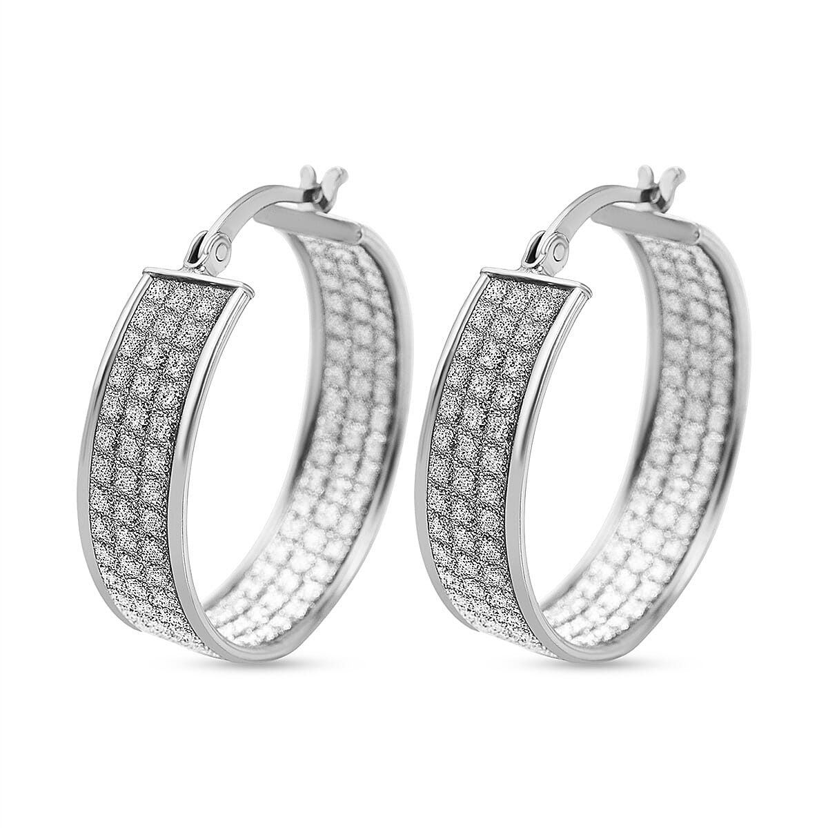 New York Close Out - Designer Diamond Cut Sterling Silver Hoop Earrings