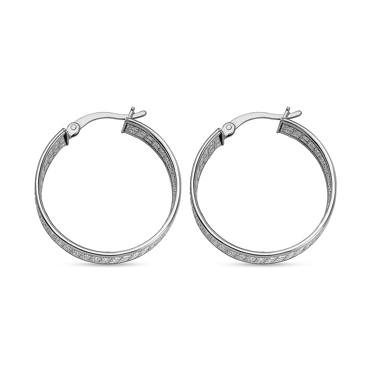 New York Close Out - Designer Diamond Cut Sterling Silver Hoop Earrings