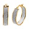 New York Close Out - Designer Diamond Cut Rose Gold Overlay Sterling Silver Hoop Earrings