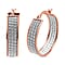 New York Close Out - Designer Diamond Cut Gold Overlay Sterling Silver Hoop Earrings