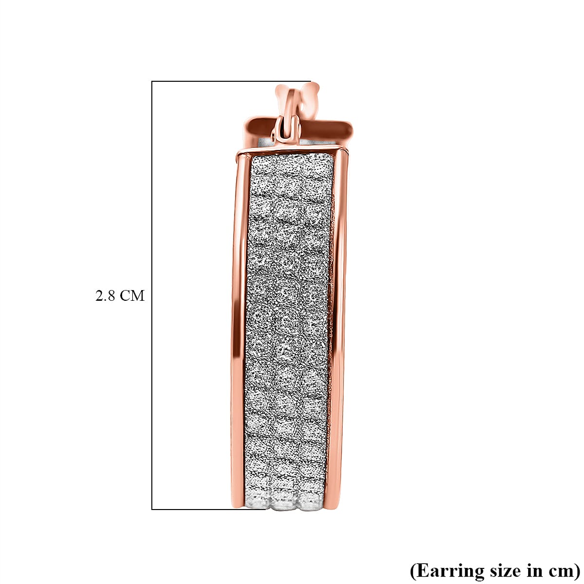 New York Close Out - Designer Diamond Cut Rose Gold Overlay Sterling Silver Hoop Earrings