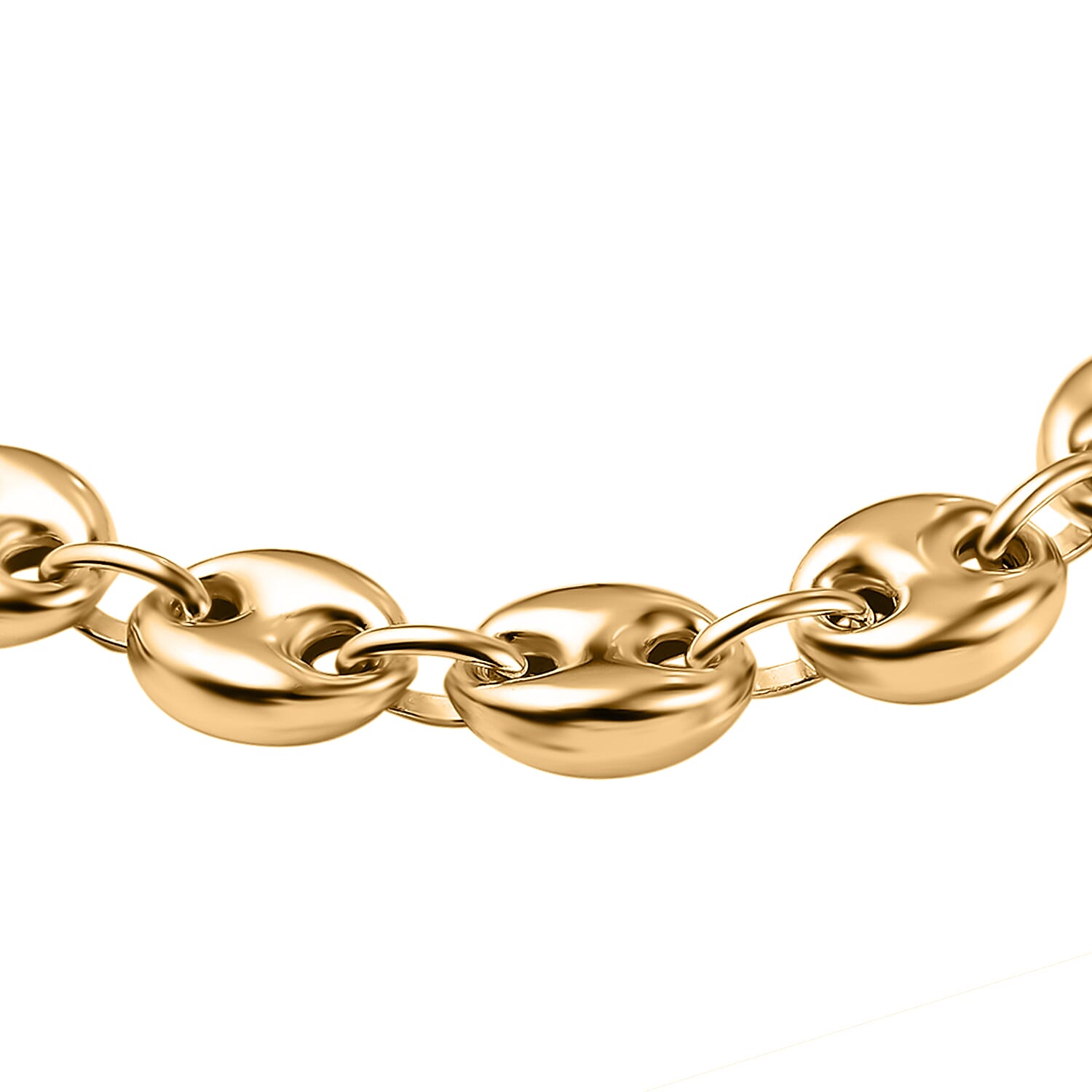 Mariner Bracelet in Yellow Gold Plated Sterling Silver (Size - 7), Silver Wt. 8.90 Gms