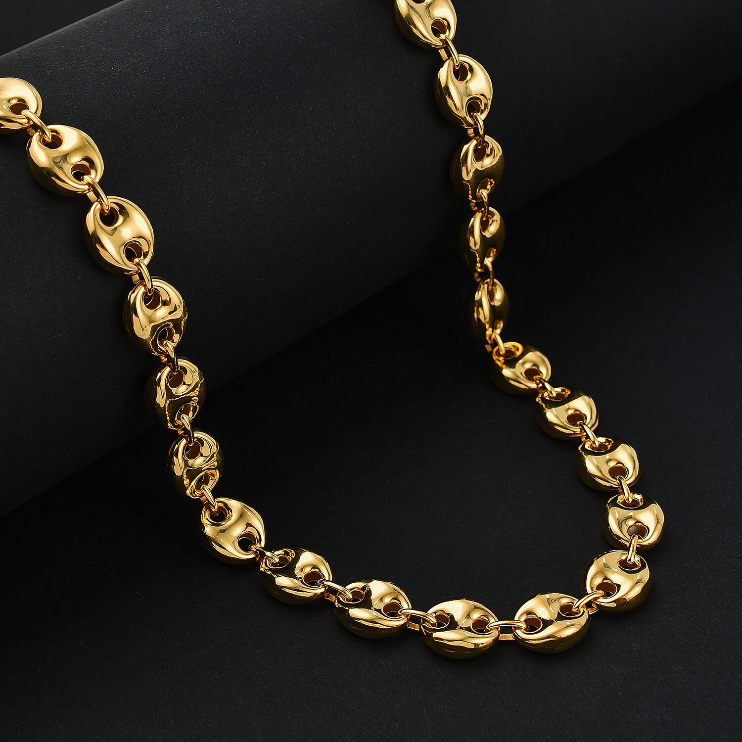 Manhattan Closeout - Gold Overlay Sterling Silver Mariner Necklace (Size - 22), Silver Wt. 36.00 Gms