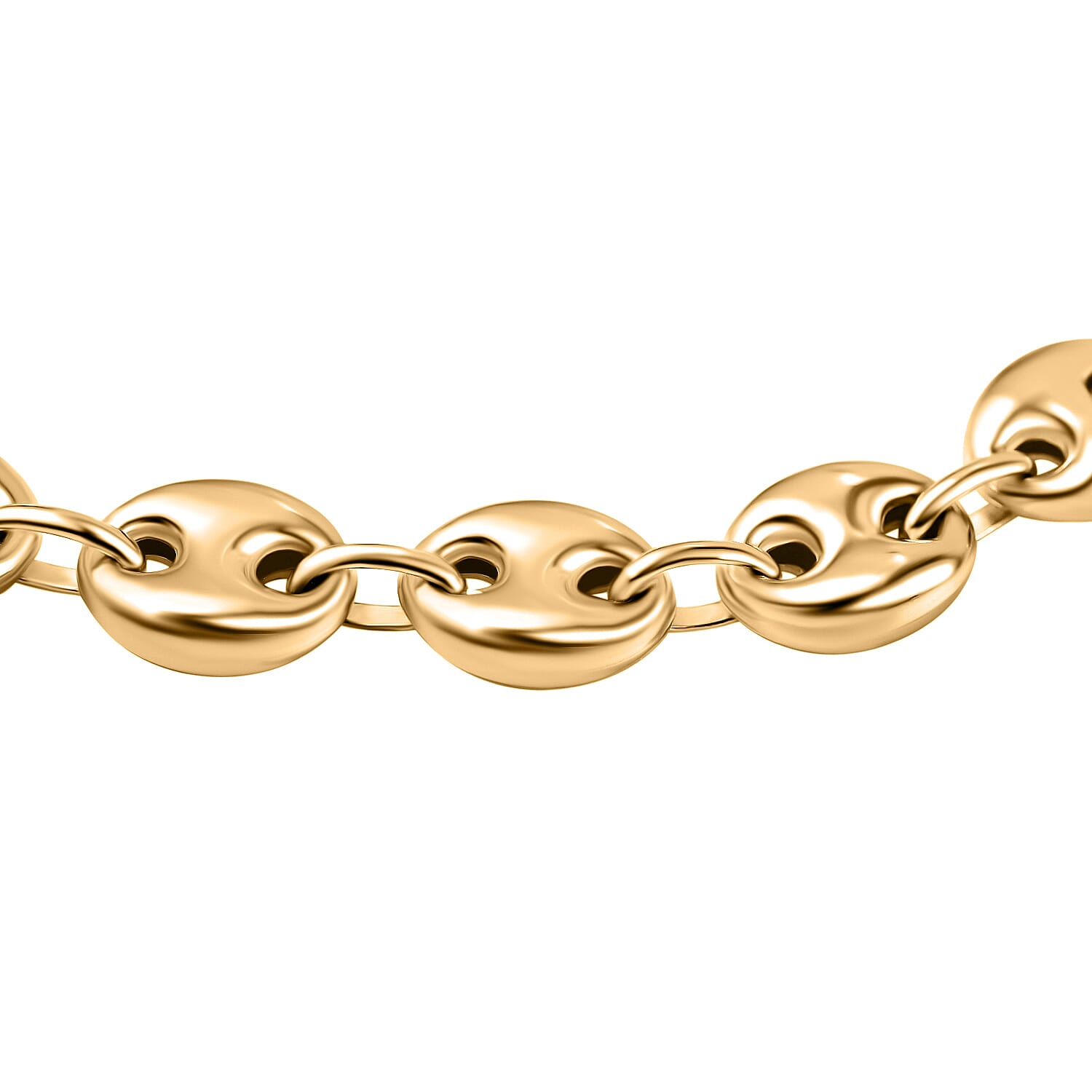 Manhattan Closeout - Gold Overlay Sterling Silver Mariner Necklace (Size - 22), Silver Wt. 36.00 Gms