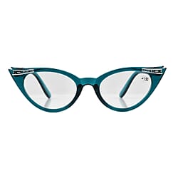 RETROPEEPERS Betty Cat Eye Reading Glasses -1.5D - Blue Turquoise