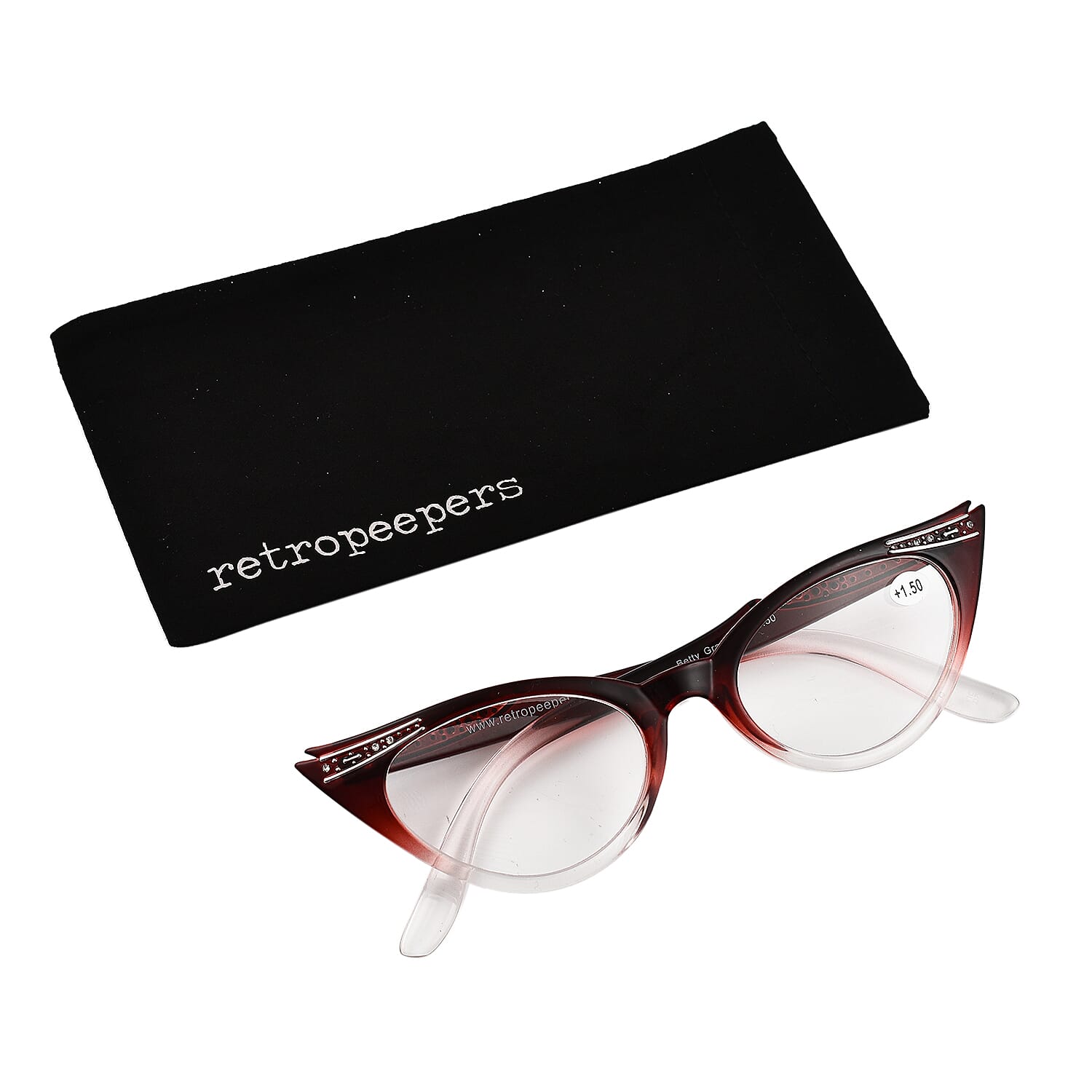 RETROPEEPERS Betty Cat Eye Reading Glasses -1.5D - Blue Turquoise RETROPEEPERS Betty Cat Eye Reading Glasses -1.5D - Blue Turquoise