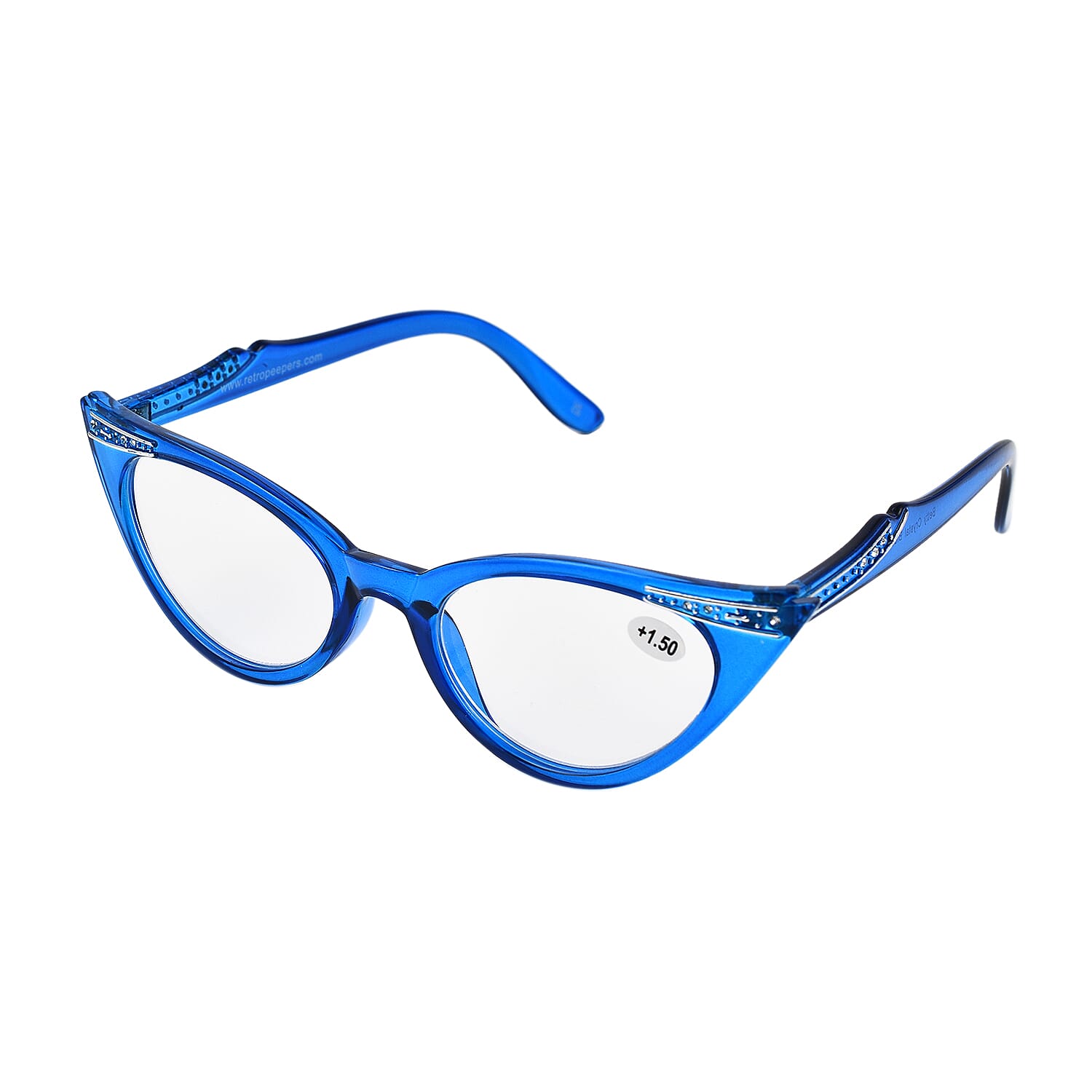 RETROPEEPERS Betty Cat Eye Reading Glasses -1.5D - Blue Turquoise