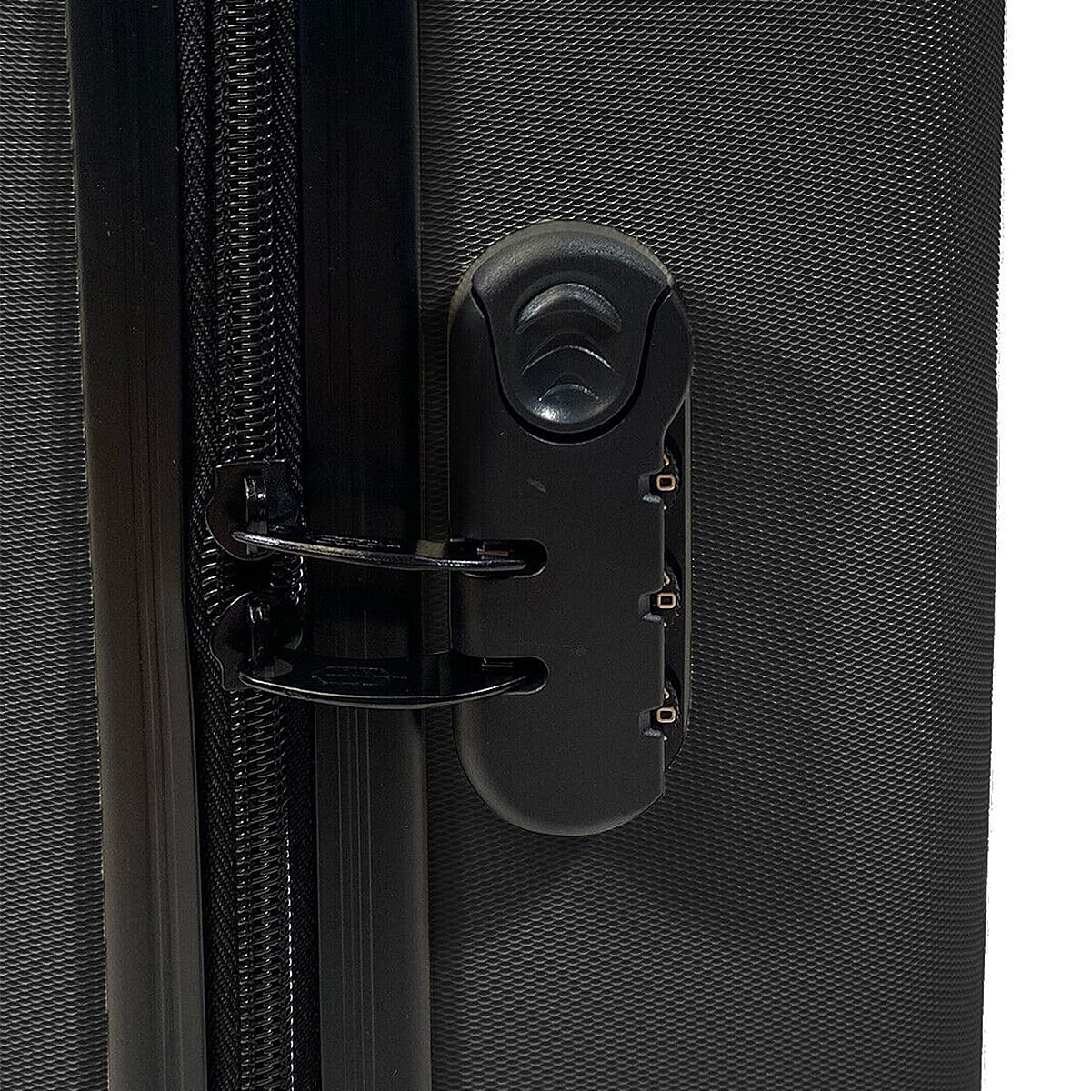 Set of 3 Bordlite Premium Hard Shell Suitcase with 360-Degree Spinning Wheels - Black