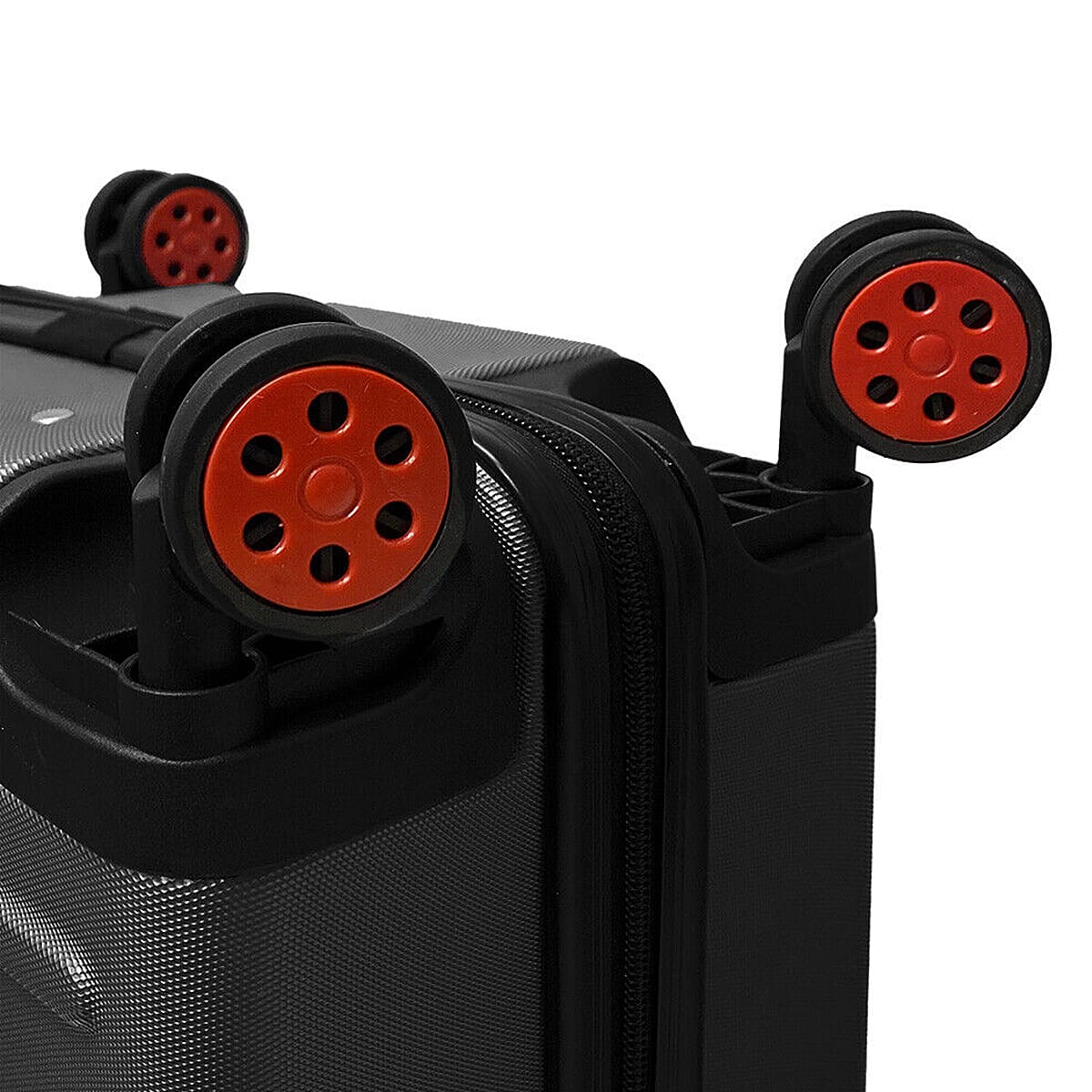 Set of 3 Bordlite Premium Hard Shell Suitcase with 360-Degree Spinning Wheels - Black
