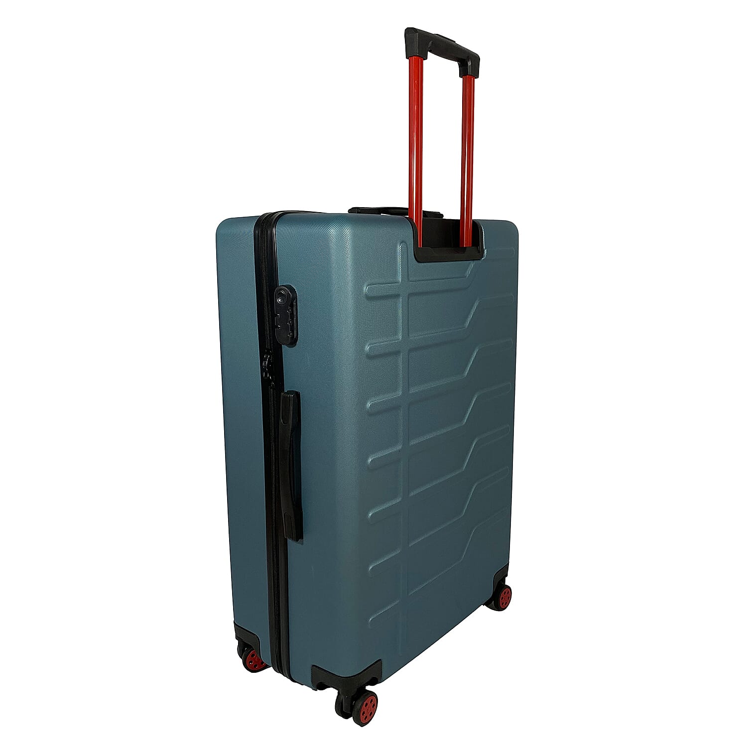 Set of 3 Bordlite Premium Hard Shell Suitcase with 360-Degree Spinning Wheels - Blue