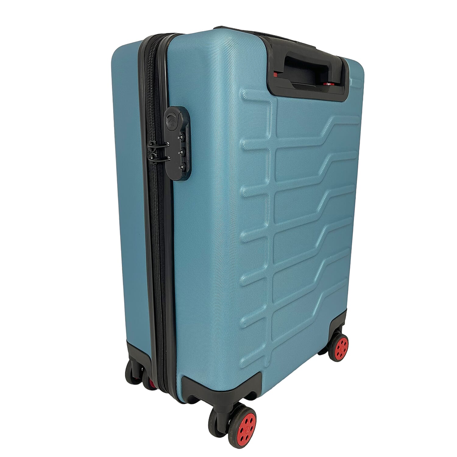 Set of 3 Bordlite Premium Hard Shell Suitcase with 360-Degree Spinning Wheels - Blue