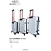 Set of 3 Bordlite Premium Hard Shell Suitcase with 360-Degree Spinning Wheels - Black