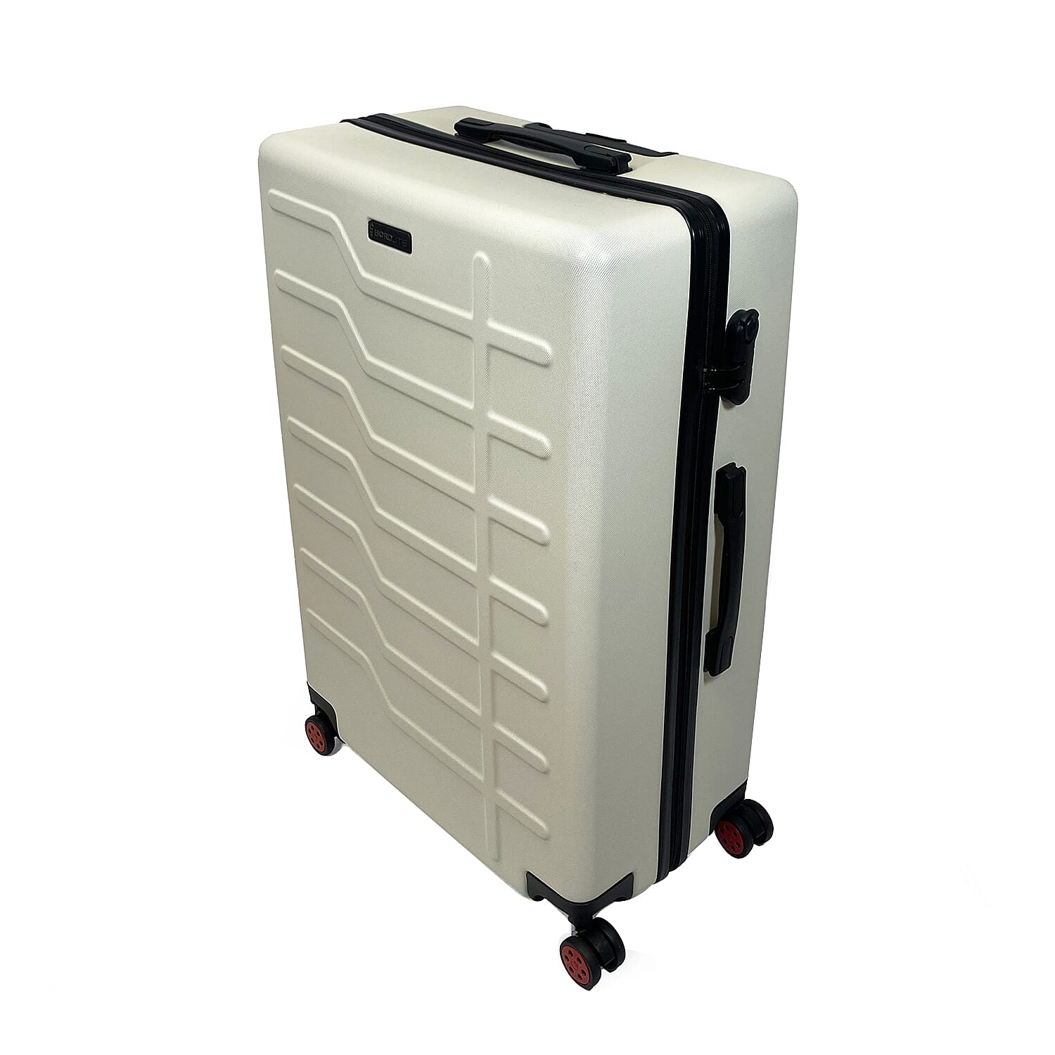 Set of 3 Bordlite Premium Hard Shell Suitcase with 360-Degree Spinning Wheels - White