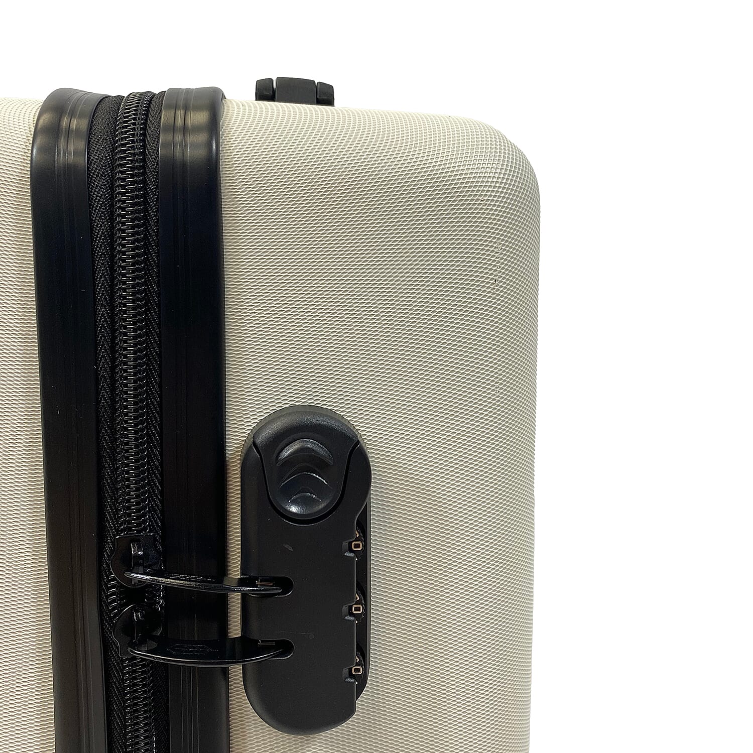 Set of 3 Bordlite Premium Hard Shell Suitcase with 360-Degree Spinning Wheels - White