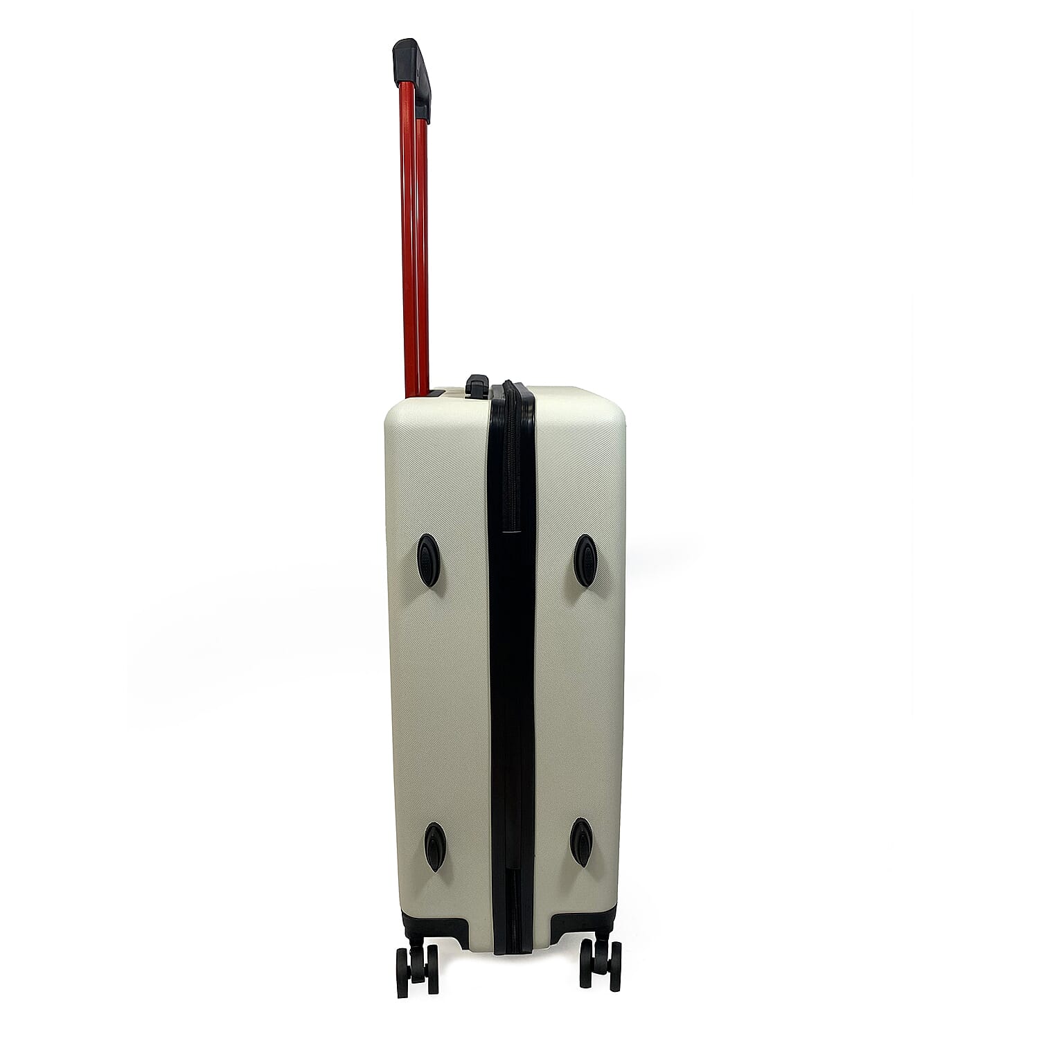 Set of 3 Bordlite Premium Hard Shell Suitcase with 360-Degree Spinning Wheels - White