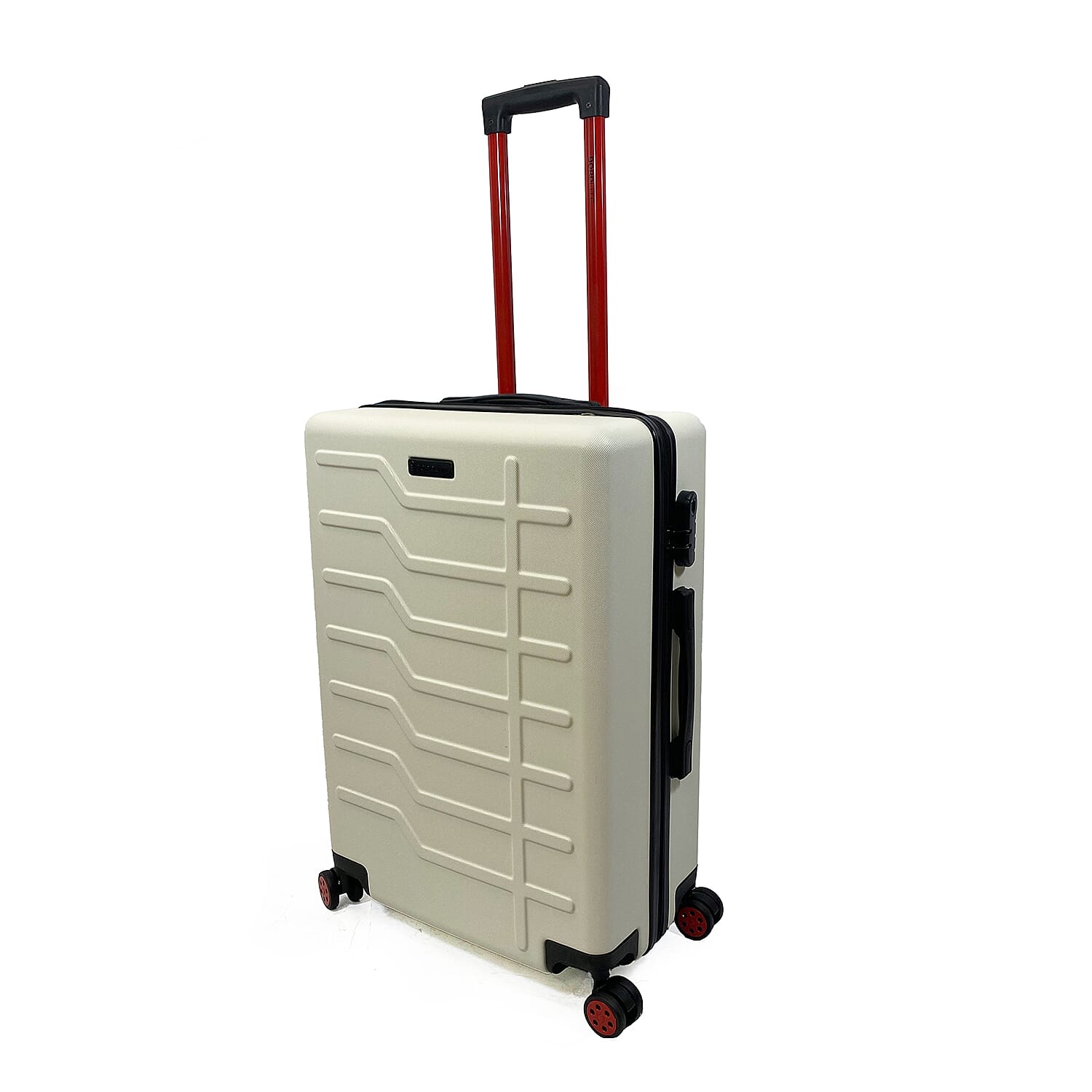 Set of 3 Bordlite Premium Hard Shell Suitcase with 360-Degree Spinning Wheels - White