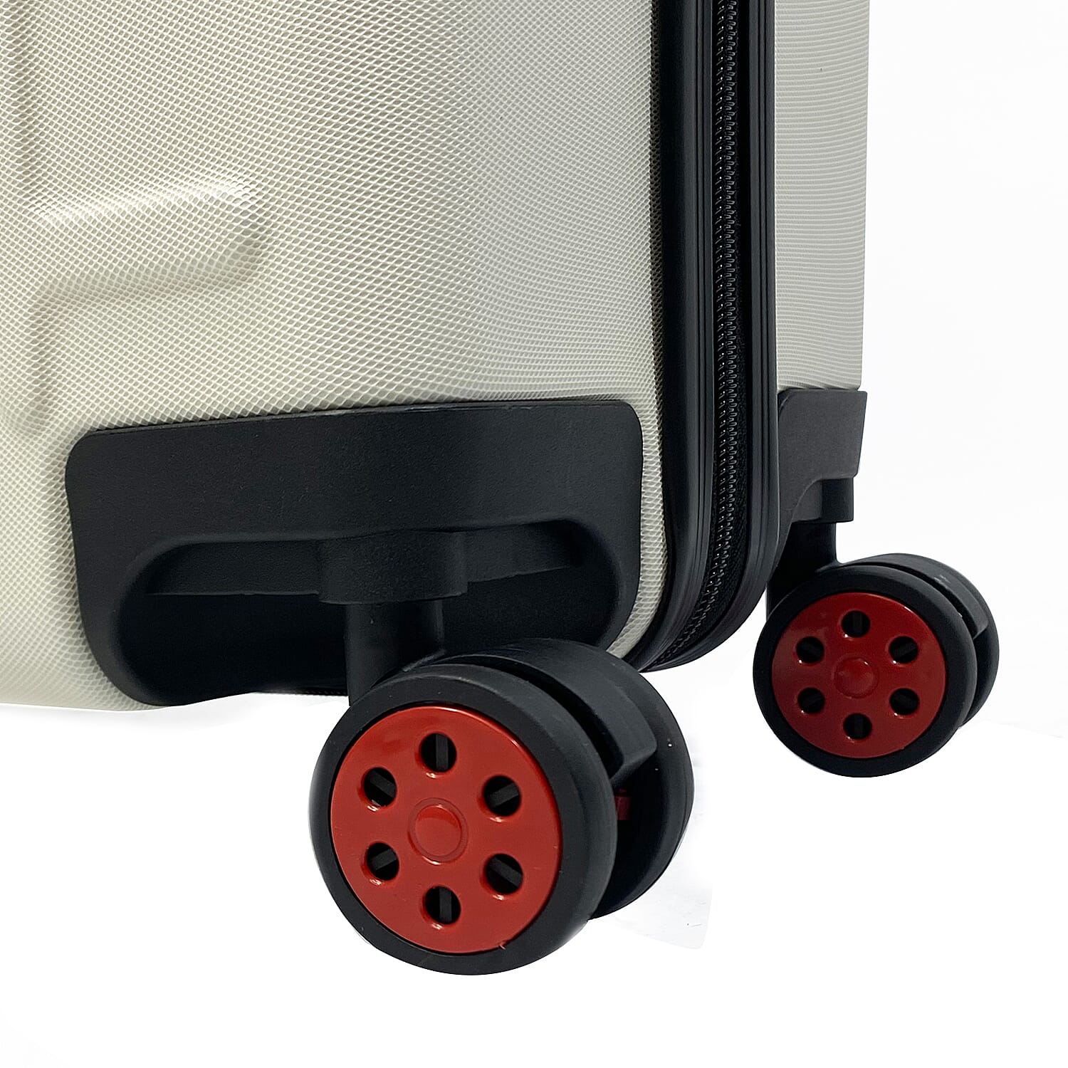 Set of 3 Bordlite Premium Hard Shell Suitcase with 360-Degree Spinning Wheels - White