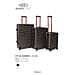 Set of 3 Bordlite Premium Hard Shell Suitcase with 360-Degree Spinning Wheels - Black