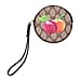 Fruit Print Round Wallet with Wrist Strap