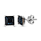 Smoked Topaz Finest Austrian Crystal Solitaire Stud Earrings in Platinum Overlay Sterling Silver