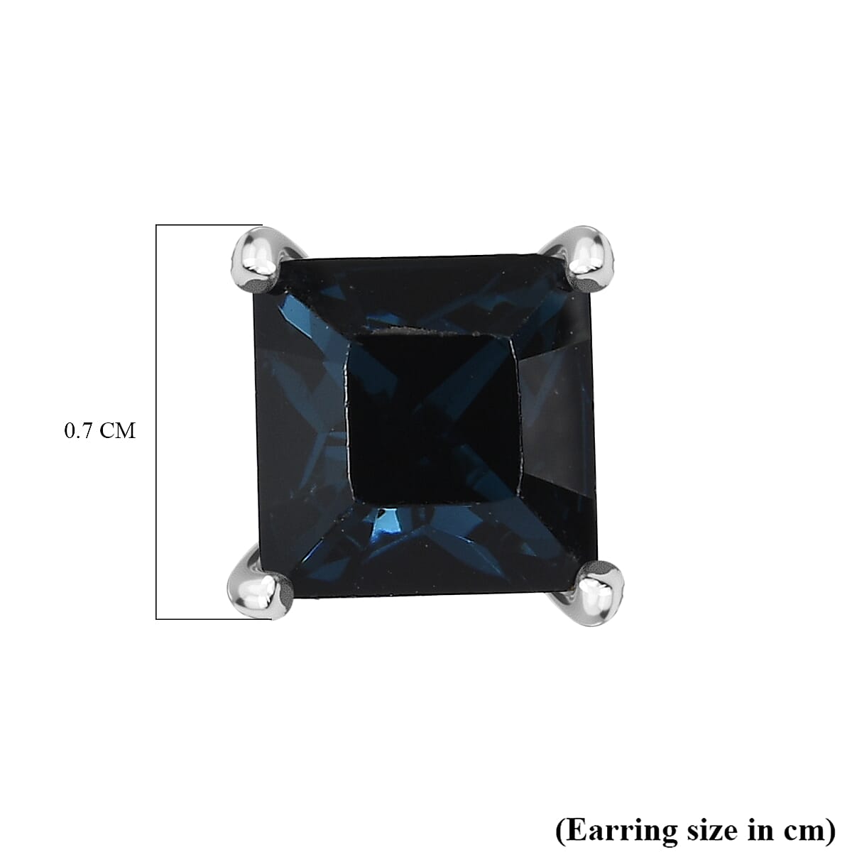 Montana Finest Austrian Crystal SolitaireStud Earrings in Platinum Overlay Sterling Silver