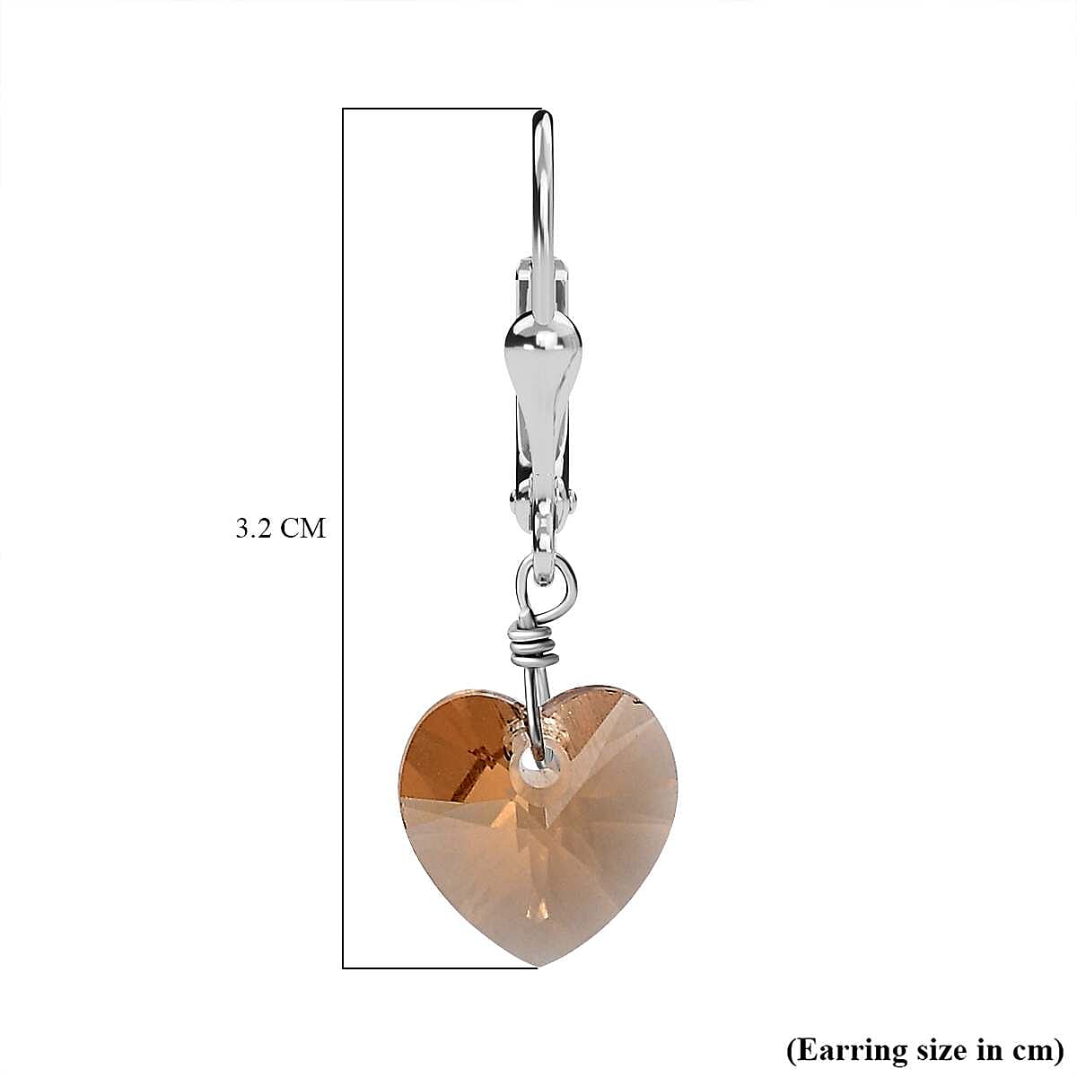 Light Colorado Topaz Finest Crystal Fancy Earring in Platinum Overlay Sterling Silver 5.50 ct 5.418 Ct.