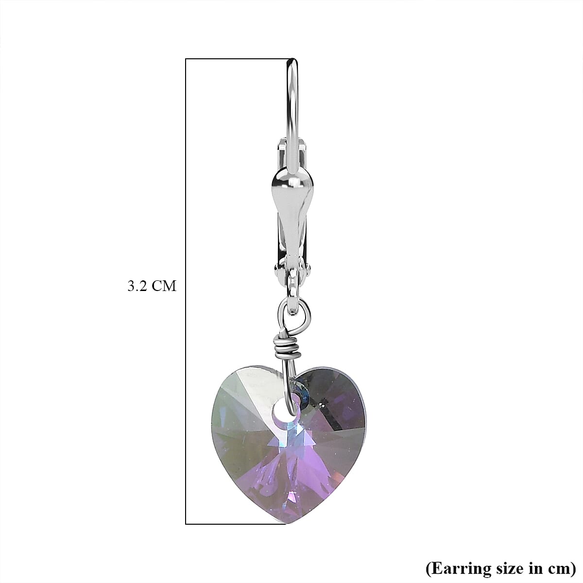 Paradise Shine Finest Crystal Fancy Earring in Platinum Overlay Sterling Silver 5.50 ct Paradise Shine Finest Crystal Fancy Earring in Platinum Overlay Sterling Silver 5.50 ct