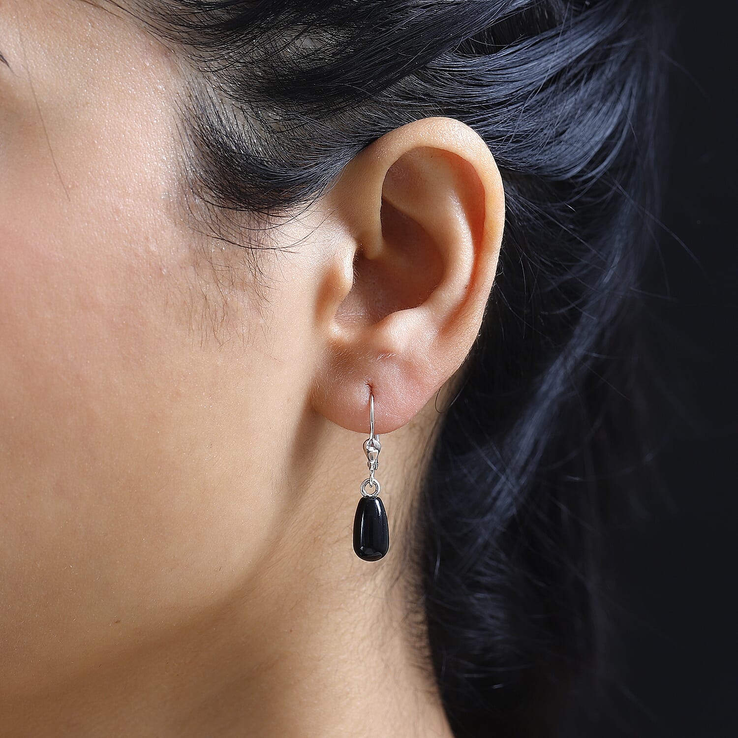 Mystic Black Pearl Finest Austrian Crystal Earrings in Platinum Overlay Sterling Silver 7.00 Ct.