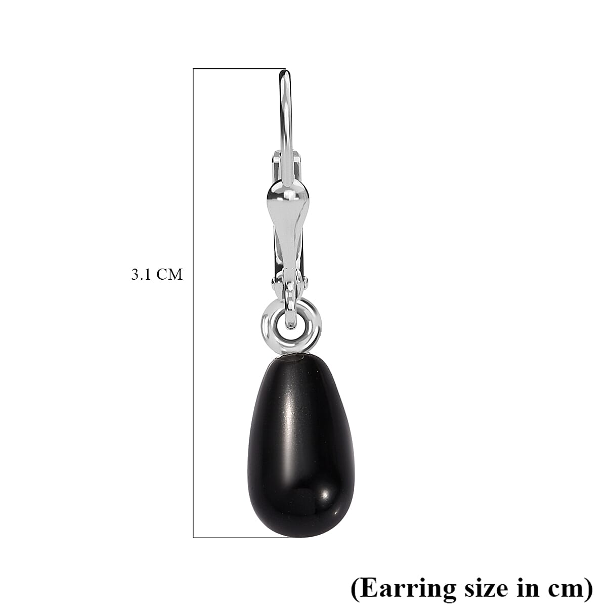 Mystic Black Pearl Finest Austrian Crystal Earrings in Platinum Overlay Sterling Silver 7.00 Ct.