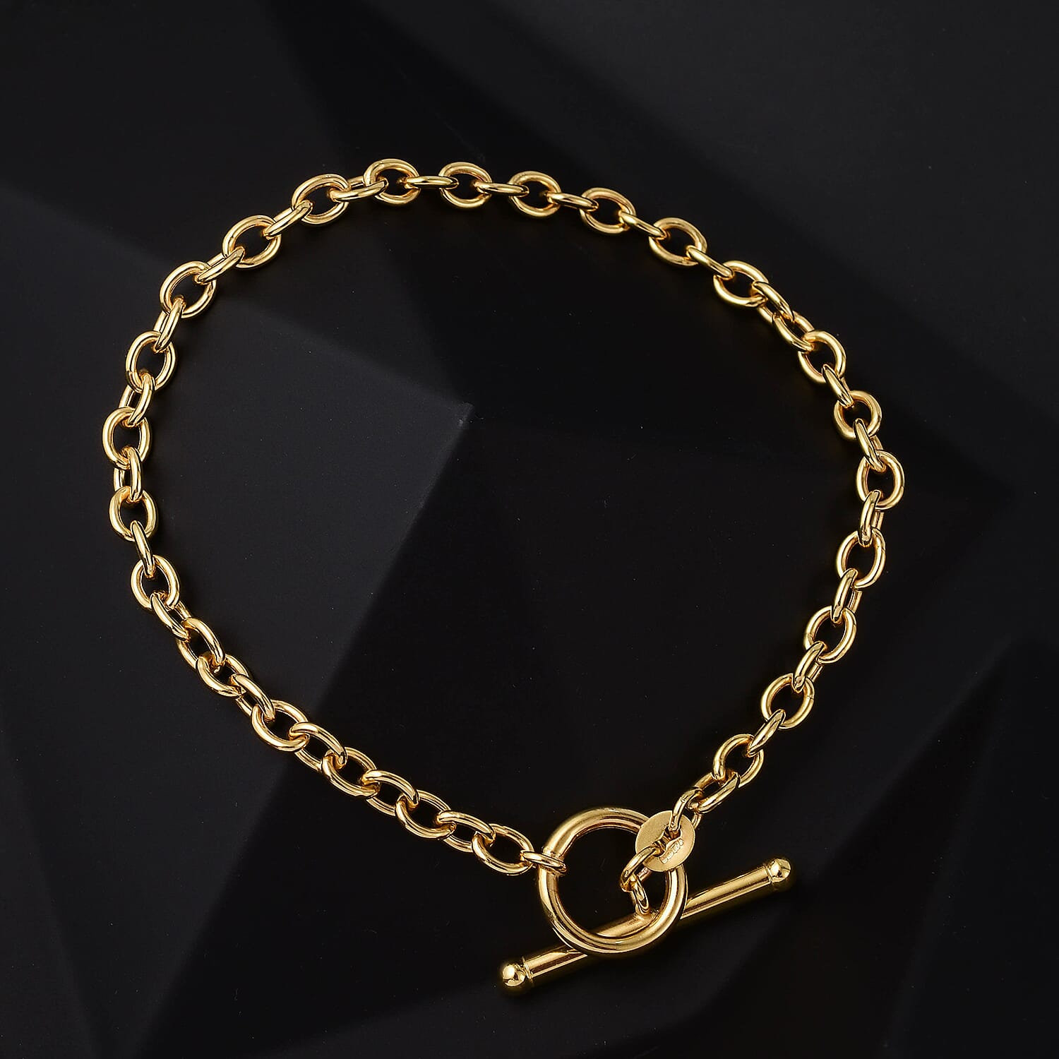 Hatton Garden Close Out Deal - 9K Yellow Gold Belcher T Bar Bracelet (Size - 7.5). Gold Wt 3.20 Gms