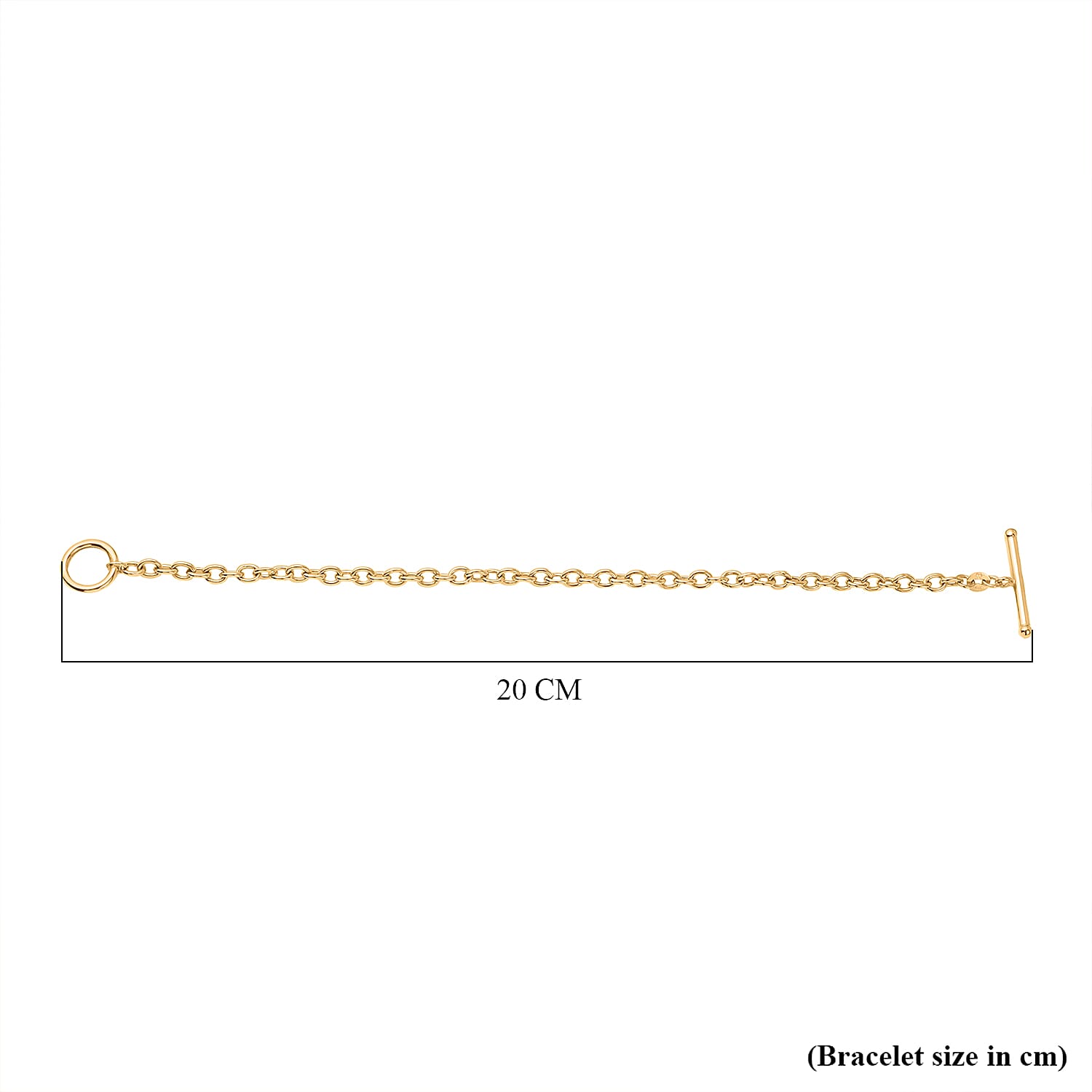 Hatton Garden Close Out Deal - 9K Yellow Gold Belcher T Bar Bracelet (Size - 7.5). Gold Wt 3.20 Gms