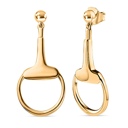 Designer Inspired 18K Gold Vermeil Sterling Silver Snaffle Earrings