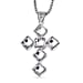  Grey Crystal , White Crystal Necklace (Size - 24) 0.02 ct 0.020 Ct.