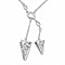 White Austrian Crystal Triangle Necklace (Size - 24)